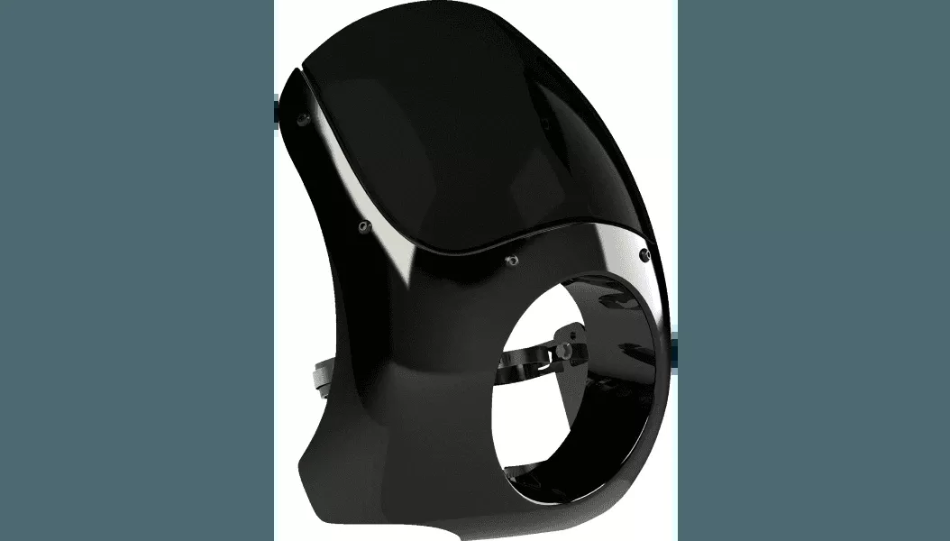 Burly Brand Outlaw Fairing for Harley Davidson Models with 5-3/4" Headlight - 35 mm to 49 mm Forks