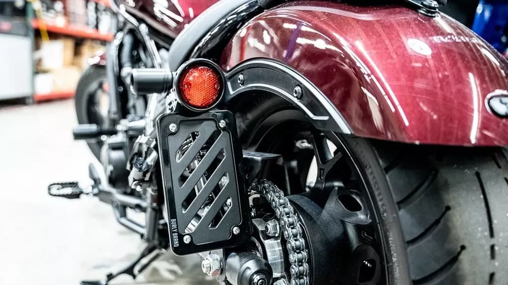 Burly Brand Slash Cut Side Mount LED Taillight and License Plate Kit for Rebel 1100
