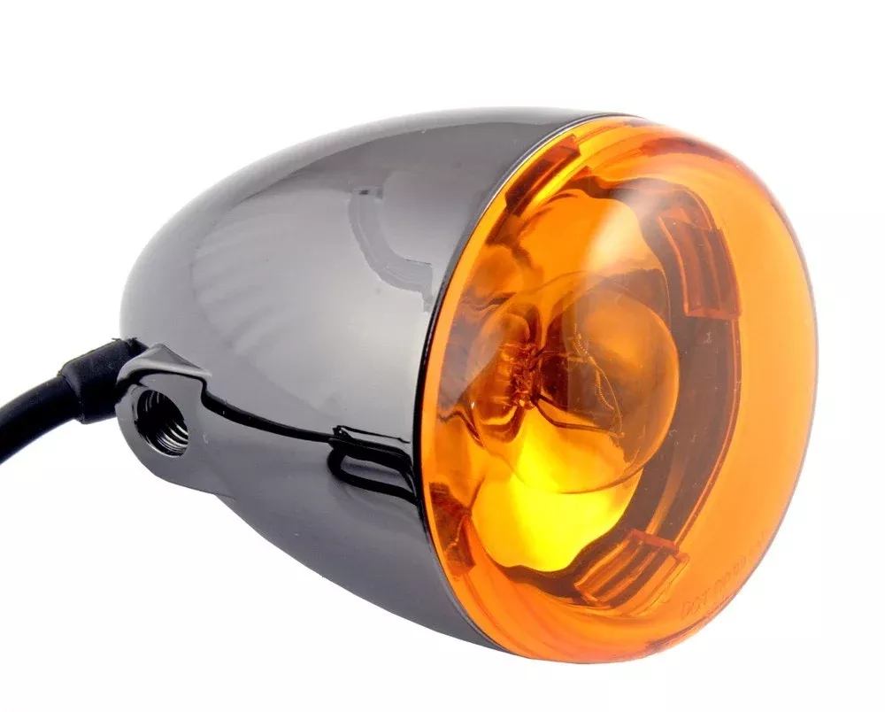 Chris Products 8500A-BN Black Nickel Amber Bullet Style Turn Signal Assembly