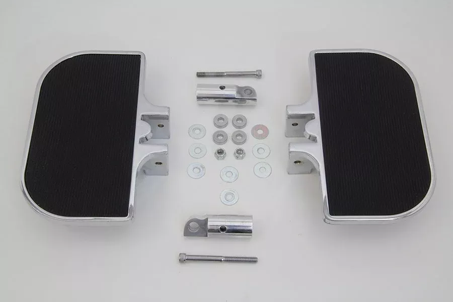 Chrome Mini Floorboards Footrests Footpegs Rubber Style Harley XL Softail Dyna