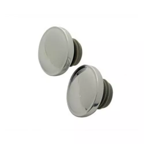 Chrome Ratcheting Style Gas Caps 38-0320 Pair 96-99 Harley FL Repl OE 61272-92A