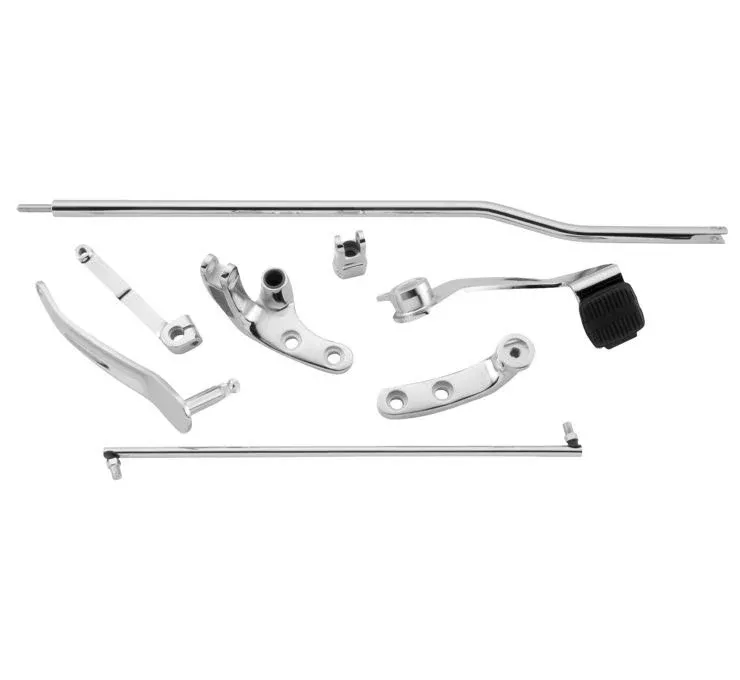 Chrome Stock Length Forward Control Kit w/o Pegs 06-17 Harley Dyna Repl 49080-0