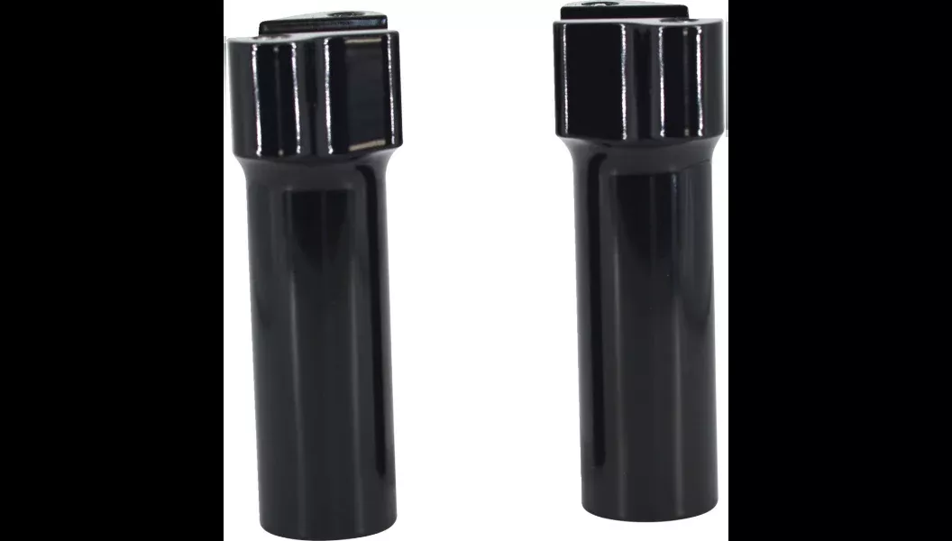 Chubbys Billet Risers 4.5" Gloss Black Straight Riser Set for Harley
