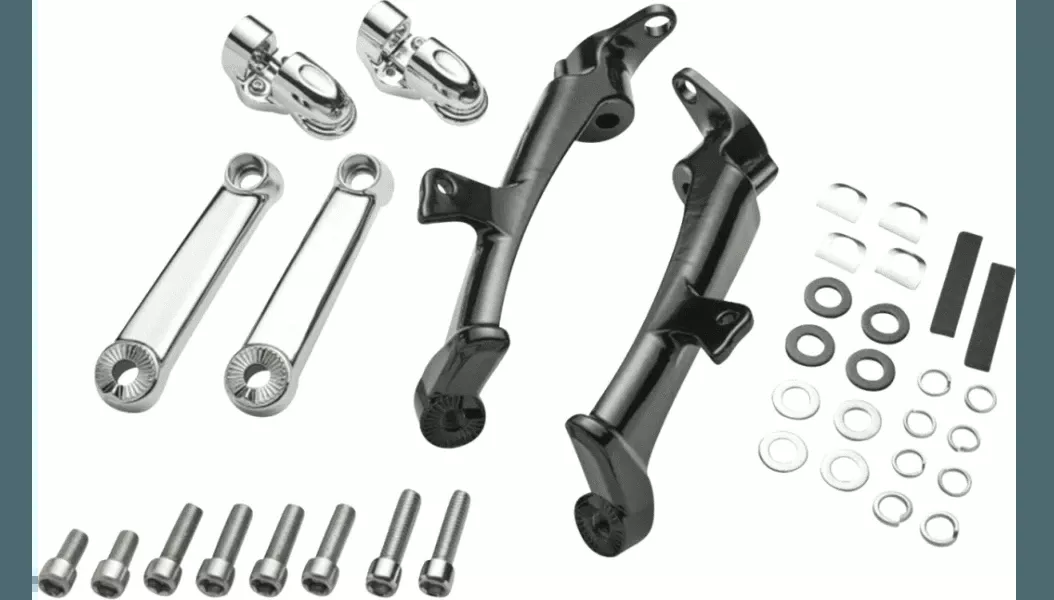 Ciro Adjustable Frame Mounted Highway Peg Mount Kit for '09-Up Harley Davidson Touring and Trike - Standard or Extended (Select Finish)