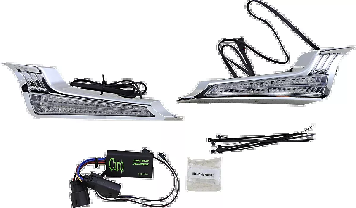Ciro Chrome Rear LED Filler Panel Lights For 2014-2020 Harley Street Road Glide
