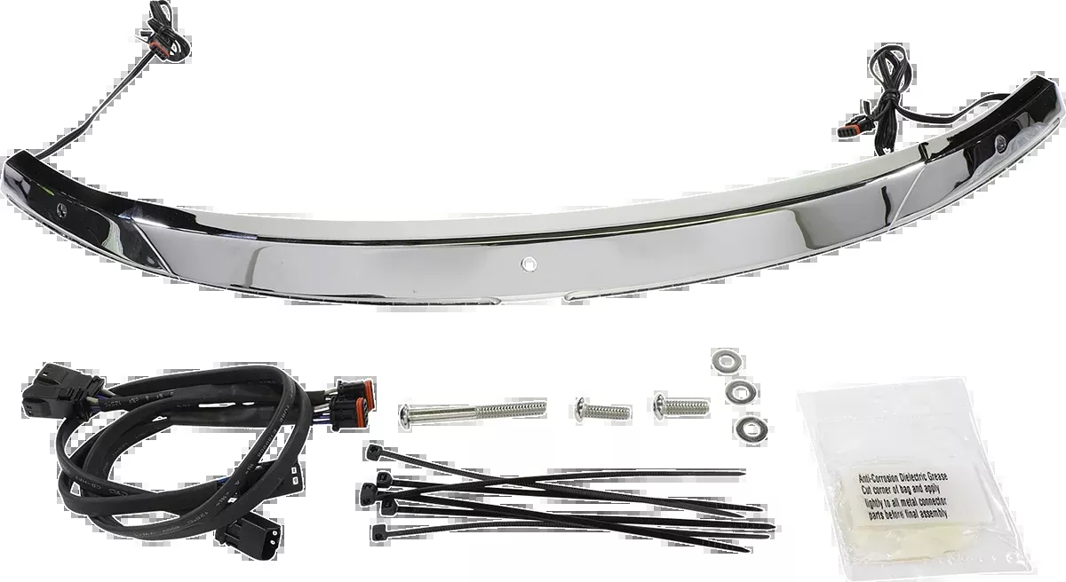 Ciro LED Front Fairing Windshield Steel Trim 2014-2024 Harley Touring FLHX FLHTK