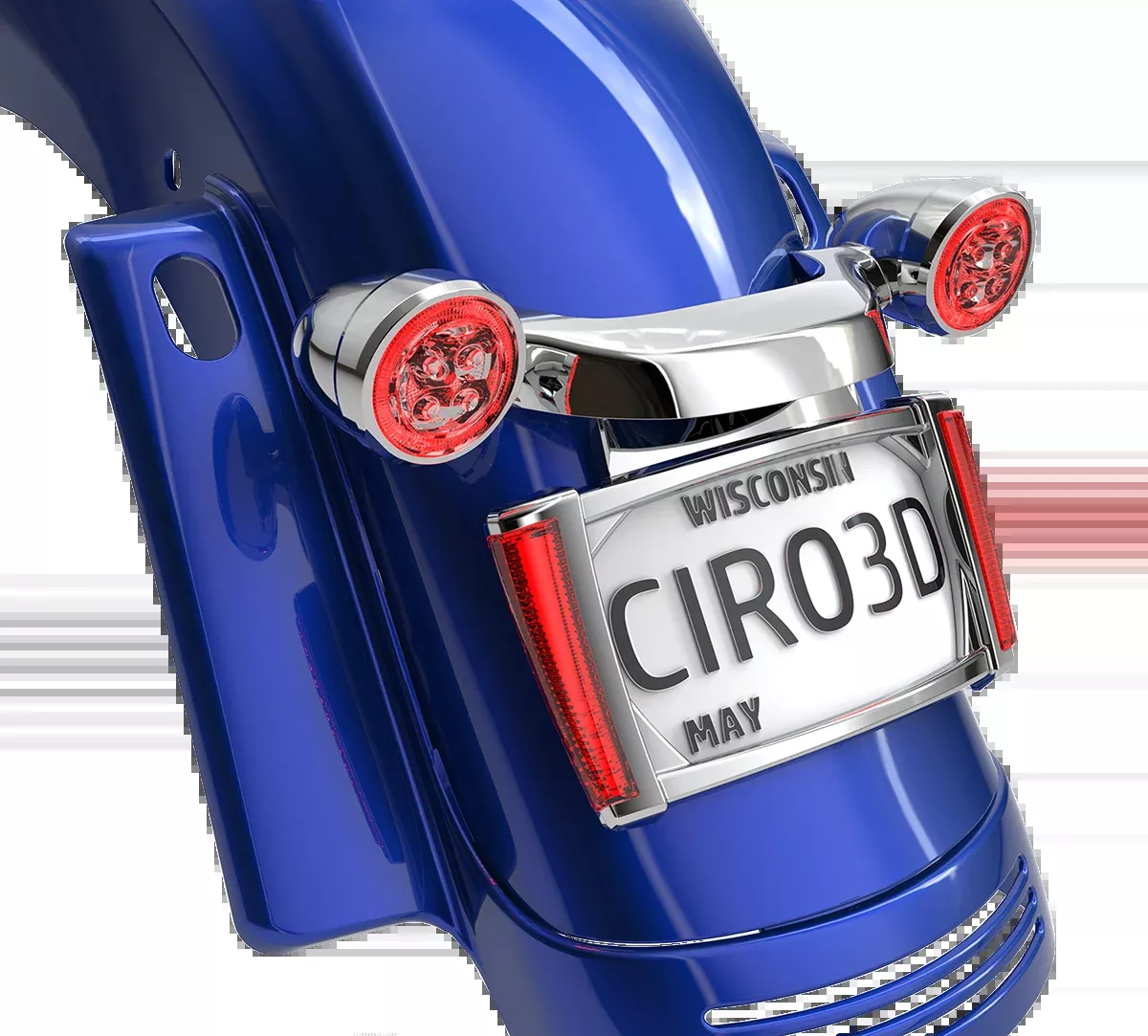 Ciro LED Rear Motorcycle License Plate Frame 2014-2024 Harley Street Road Glide
