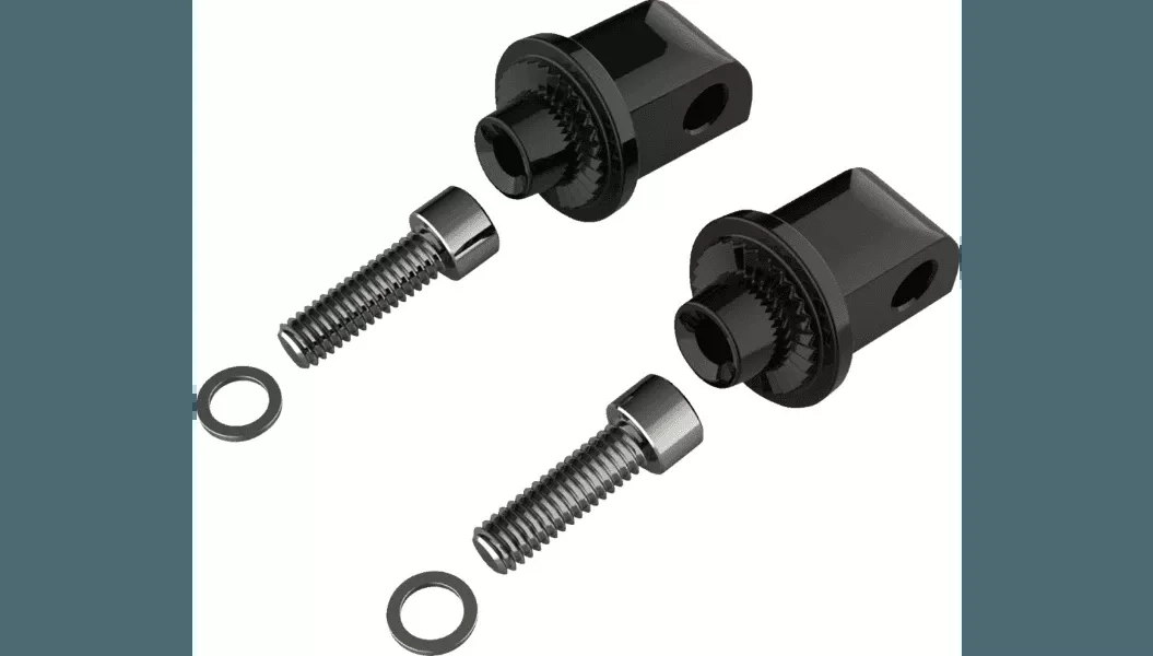 Ciro Passenger Peg Adaptors for Indian Chief, Chieftain, Roadmaster, Springfield and Challenger - Black