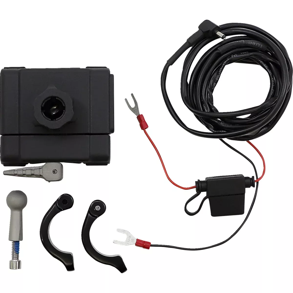 Ciro Smartphone GPS Holder With Charger 1-1/4" Handlebar Mount Black - 50215 For Harley Touring 2024-2026