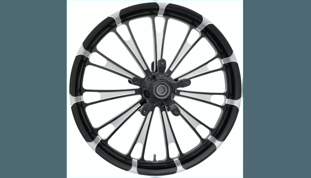 Coastal Moto 21"x3.25" Forged Front Wheel for '08-Up Harley Davidson Touring Models - Dual Disc/w ABS - Fuel Black Cut