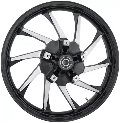 Coastal Moto Black Cut Hurricane 3D 21" Front Cast Wheel Only Harley 08-23 ABS