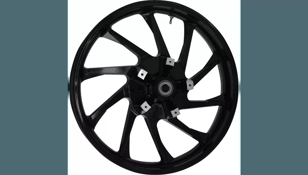 Coastal Moto Front Hurricane Precision Cast 3D Wheel for '08-24 Harley Davidson Touring and Trike Dual Disc/with ABS 21x3.5 - Black