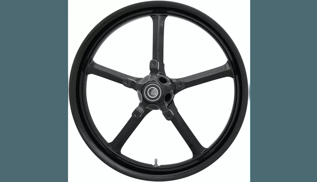 Coastal Moto Front Rockstar Wheel for '08-Up Harley Davidson Touring - Dual Disc/ABS - Black - 21"x3.25"