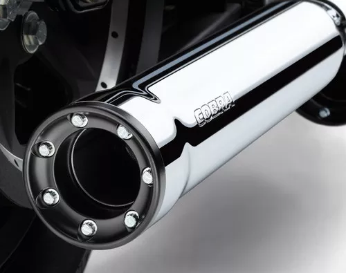 Cobra 3" Chrome Slip-On Mufflers w/Race-Pro Tips (6052)