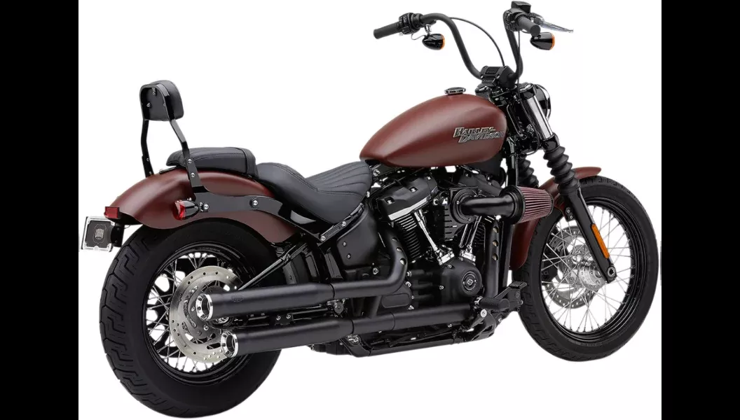 Cobra 3" RPT Raven Black Slip-On Mufflers 4 Harley 18-22 Softails
