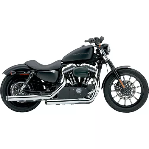 Cobra 3" Slip-On Mufflers for 2004-2013 Harley Sportster - Chrome