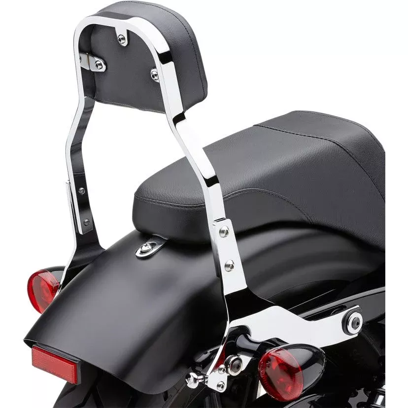 Cobra 602-2021 Chrome Mini 11" Square Detachable Backrest Kit Harley 00-05 FL/FX