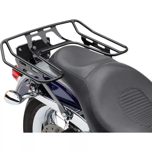 Cobra BA Wraparound Detachable Solo Luggage Rack for 2006-2017 Harley Dyna w/ OEM Seat - Chrome