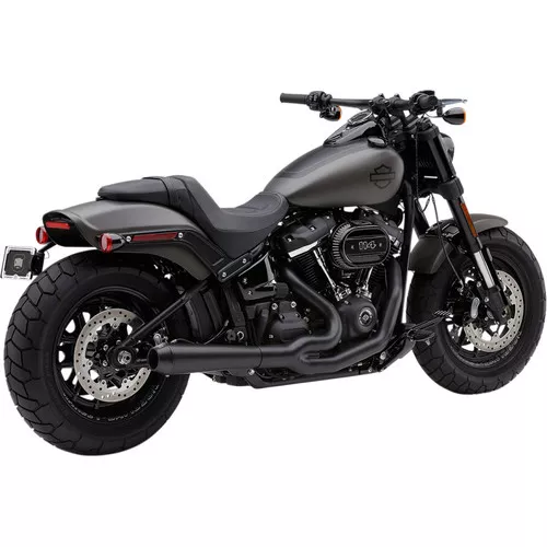 Cobra El Diablo 2-Into-1 Exhaust for 2018-2022 Harley Fat Bob FXFB - Black