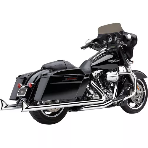 Cobra Speedster Duals Exhaust for 2017-2023 Harley Touring - Fishtail Tips