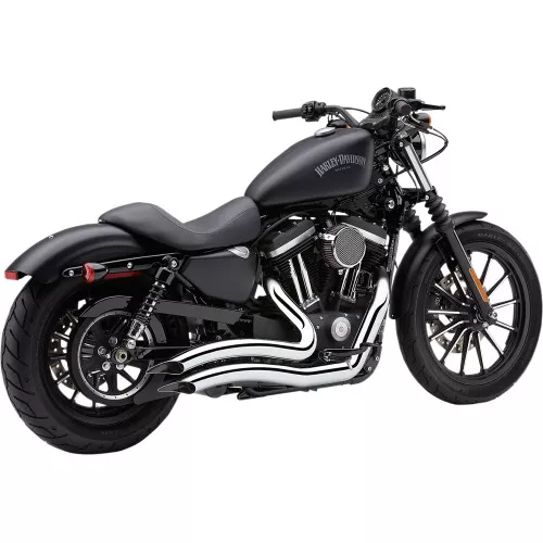 Cobra Speedster Short Swept Exhaust for 2014-2022 Harley Sportster - Chrome