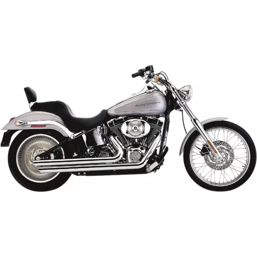 Cobra Speedster Slashdown Exhaust for 2007-2011 Harley Softail FXST/ FLST - Chrome