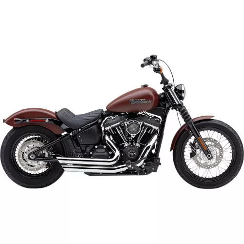 Cobra Speedster Slashdown Exhaust for 2018-2022 Harley Softail FXBB/FXLR/FLSL/FLDE - Chrome