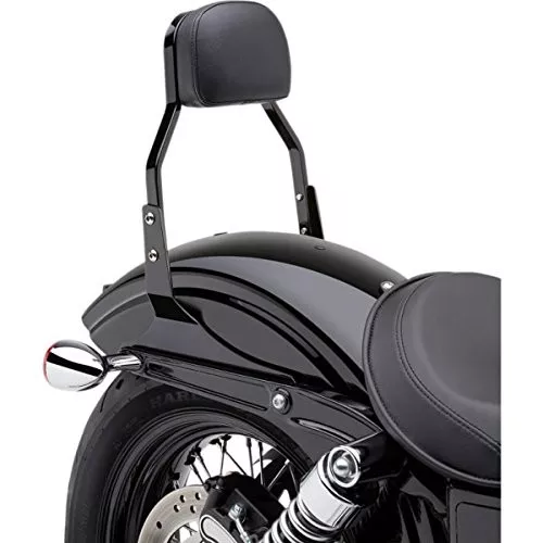 Cobra Square Short 14" Black Sissy Bar Passenger Backrest (602-1201B)