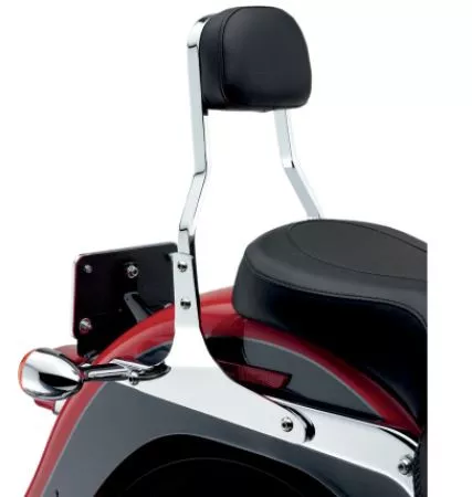 Cobra Square Short 14" Chrome Sissy Bar Passenger Backrest (602-1200)