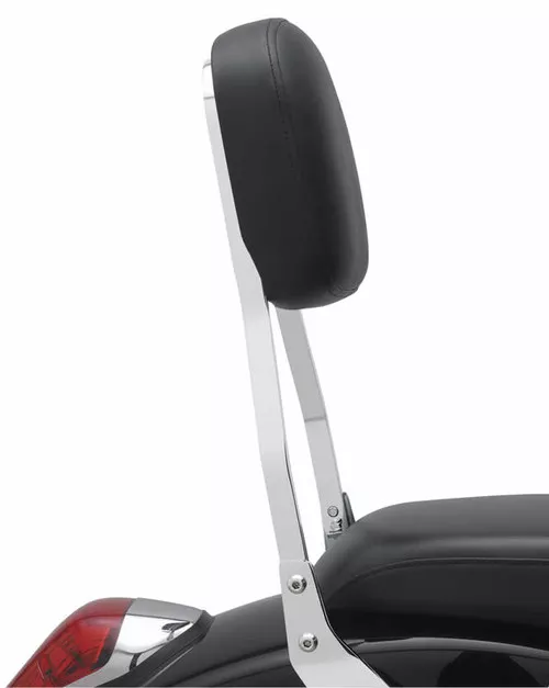 Cobra Square Short Chrome 14" Sissy Bar Passenger Backrest (02-5740)