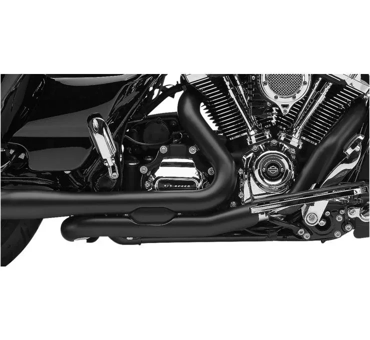 Cobra USA 6255DBRB Black Pro Chamber Head Pipes 17-Up Harley FLH/T