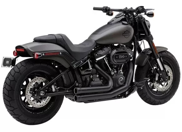 Cobra USA 6714B Black 909 2-Into-2 Full Exhaust System 18-19 Harley Softail FX