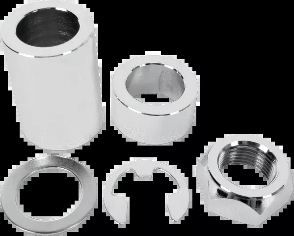 Colony Chrome Rear Axle Space & Nut Kit 08-17 Harley Davidson Dyna FXDB FXDL