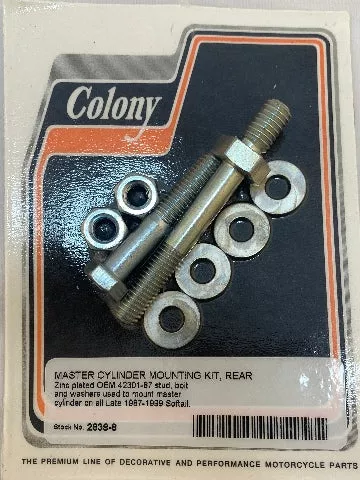 Colony Rear Master Cylinder Mounting Kit fits 1987-1999 Harley Softail Heritage