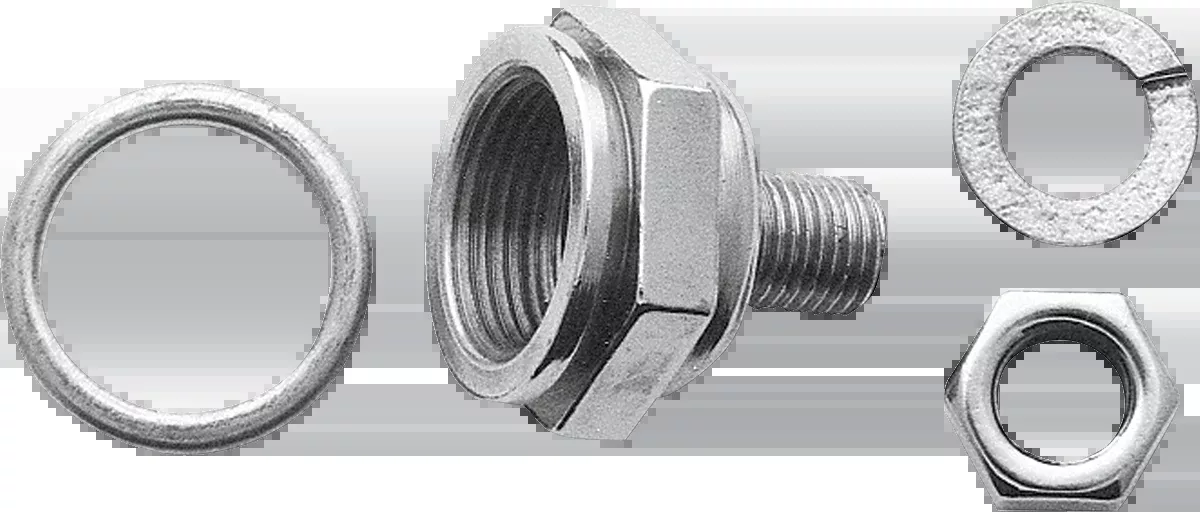 Colony Silver Carburetor bowl lock nut kit for 36-65 Harley Knucklehead FL EL