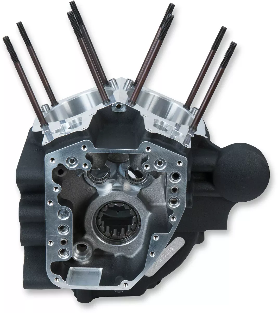 Crankcase - 3.937" Bore - Alternator Style - Wrinkle Black - Dyna