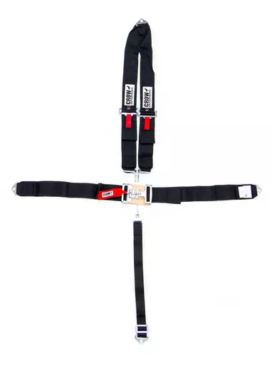 Crow 5-Pt Harness Big Latch Blk Bolt In V Type 11084A
