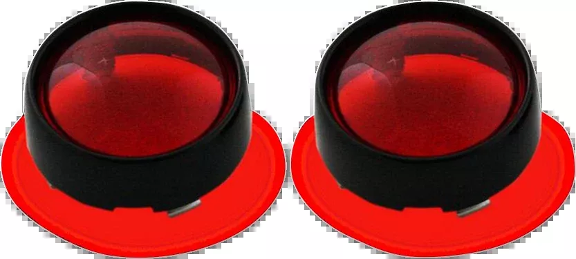 Custom Dynamics Bullet Signal Lenses - Black/Red - PB-B-BEZ-BR