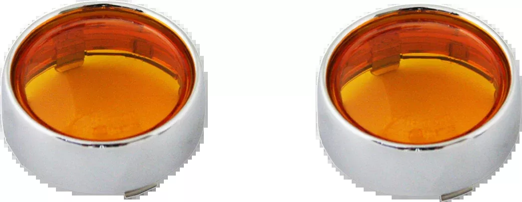 Custom Dynamics Bullet Signal Lenses - Chrome/Amber - PB-B-BEZ-CA