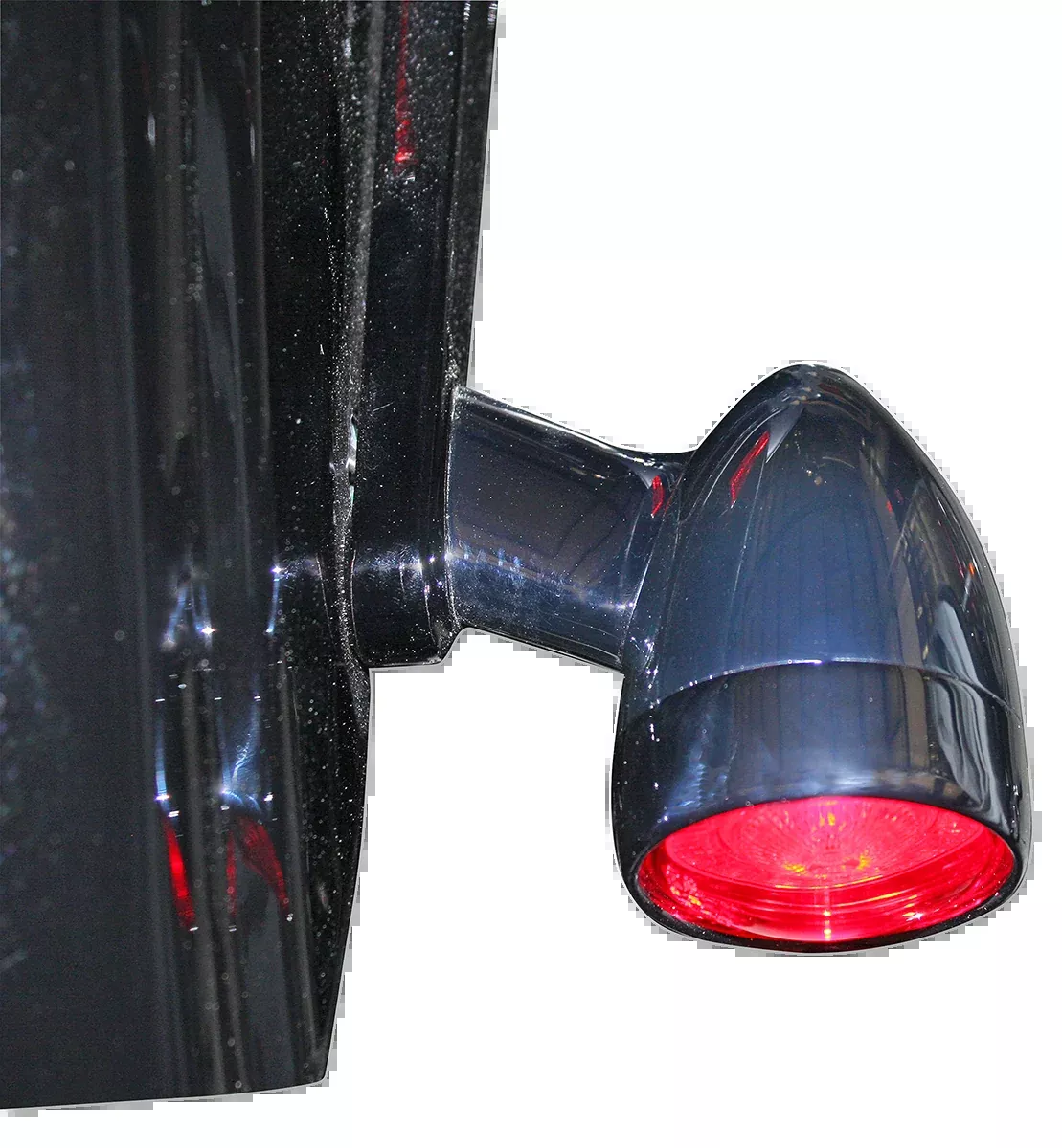 Custom Dynamics Bullet Turn Signal - 1157 - Chrome - Red Lens - PB-BB-RR-1157CR