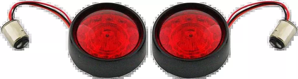 Custom Dynamics Bullet Turn Signal - 1157 - Gloss Black - Red Lens - PB-BB-RR-1157BR