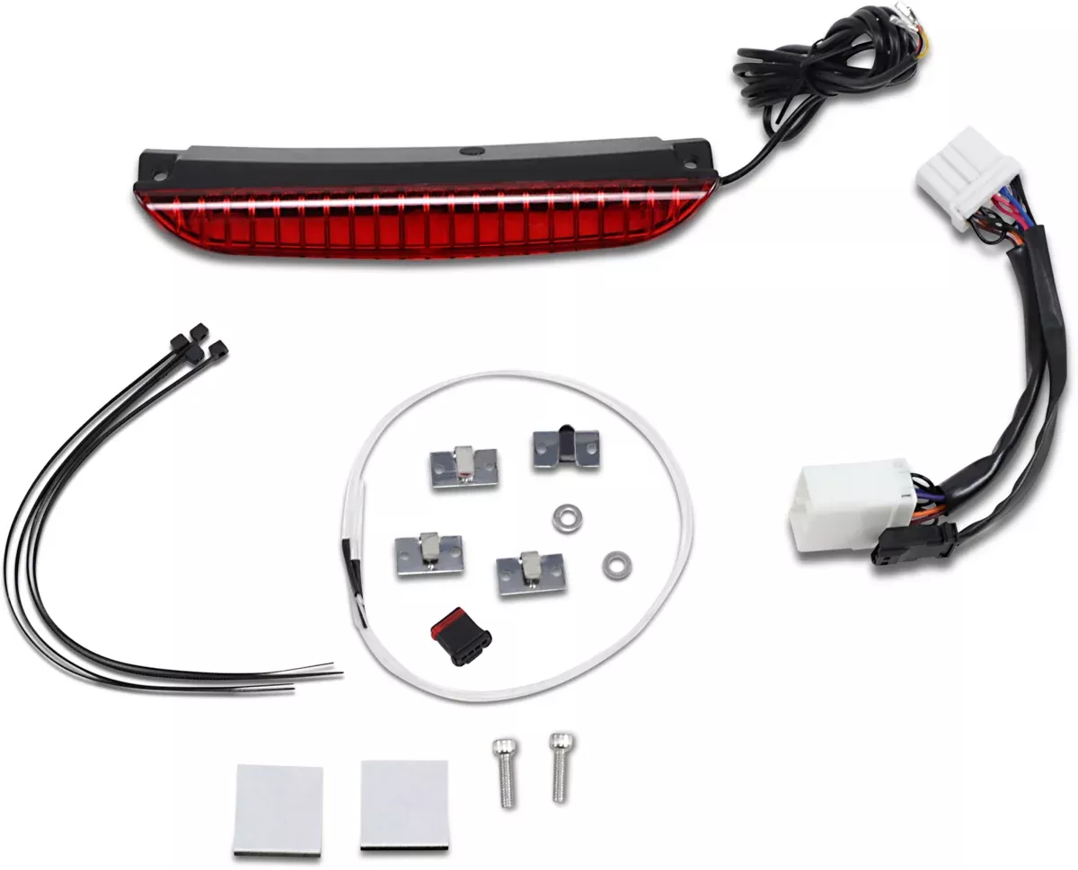 Custom Dynamics CD-LR-08-R Luggage Rack Red LED Light Bars Harley Softail 15-17