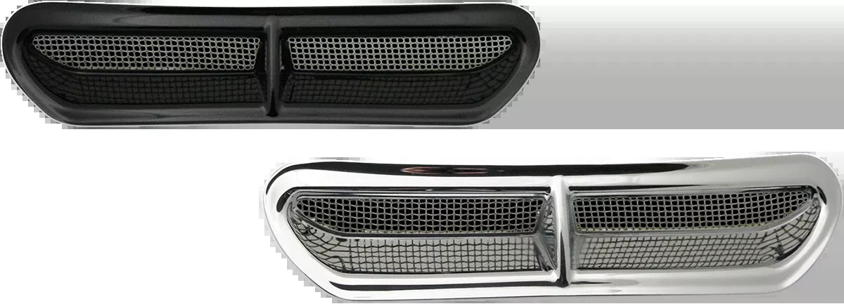 Custom Dynamics Fairing Vent Cover - Chrome - HD-VENT-INSER-C