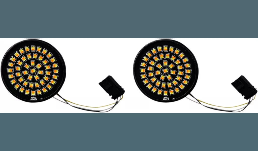 Custom Dynamics Front Genesis 4 Solid Amber/White (Halo Free) LED Turn Signal Inserts for CVO Models