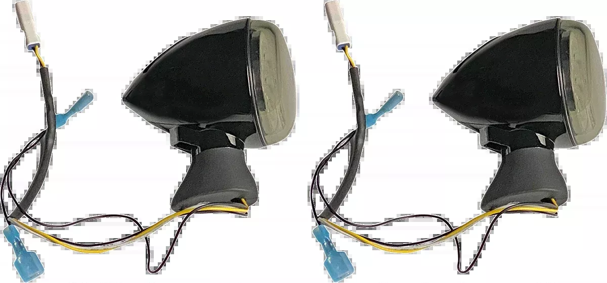 Custom Dynamics Front LED Turn Signal - Black - Scout - PB-SCOUT-AW-BS