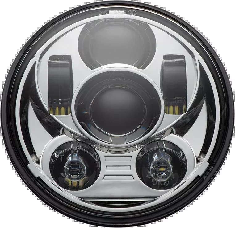 Custom Dynamics Headlamp - 5-3/4" - LED - Chrome - CD-575-C