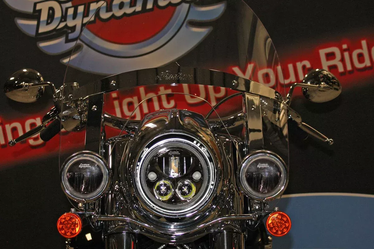 Custom Dynamics Headlamp - 7" - TruBEAM - Black - Chieftain - CDTB-7-IF-B