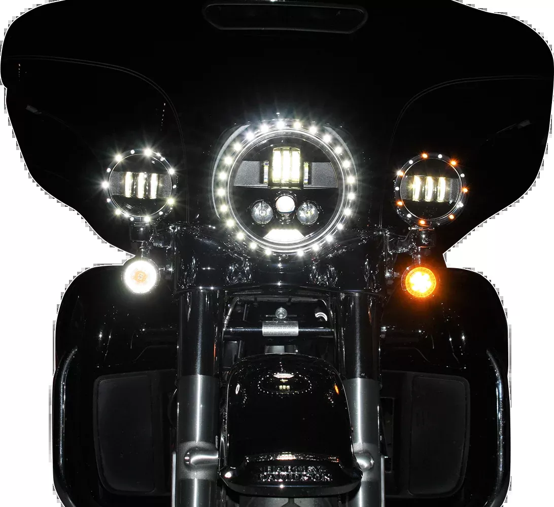 Custom Dynamics Headlamp - ProBEAM - 7" - LED - Black - PB-7-B