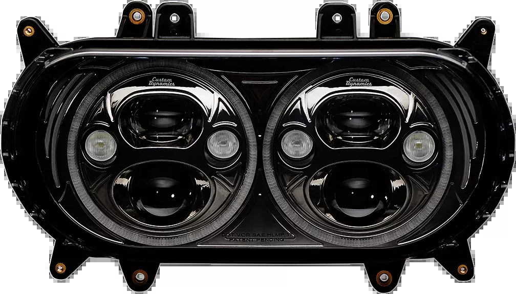 Custom Dynamics Headlight - Black - FLTR - CDTB-RG-15-B