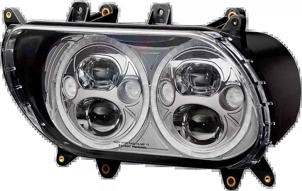 Custom Dynamics Headlight - Chrome - FLTR - CDTB-RG-15-C